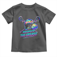 Respect The Crease Lacrosse Drip Toddler T Shirt Funny Lax Goalie