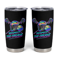 Respect The Crease Lacrosse Drip Tumbler Cup Funny Lax Goalie