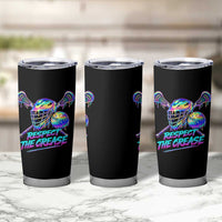 Respect The Crease Lacrosse Drip Tumbler Cup Funny Lax Goalie