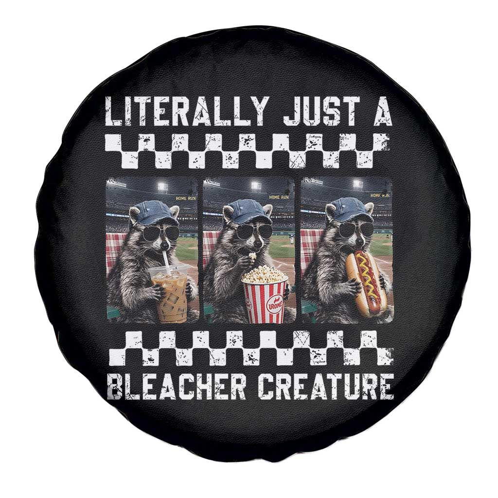 Baseball Raccoon Literally Just a Bleacher Creature Spare Tire Cover Funny Trash Panda At Ballfield