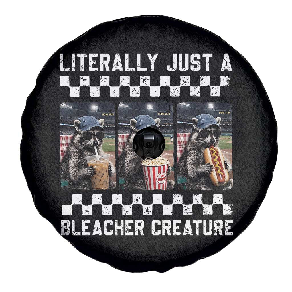 Baseball Raccoon Literally Just a Bleacher Creature Spare Tire Cover Funny Trash Panda At Ballfield