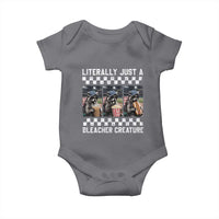 Baseball Raccoon Literally Just a Bleacher Creature Baby Onesie Funny Trash Panda At Ballfield