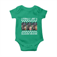 Baseball Raccoon Literally Just a Bleacher Creature Baby Onesie Funny Trash Panda At Ballfield