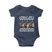 Baseball Raccoon Literally Just a Bleacher Creature Baby Onesie Funny Trash Panda At Ballfield