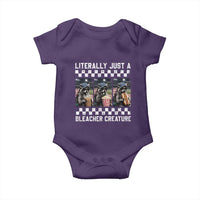 Baseball Raccoon Literally Just a Bleacher Creature Baby Onesie Funny Trash Panda At Ballfield