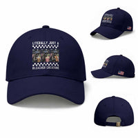 Baseball Raccoon Literally Just a Bleacher Creature Baseball Cap Funny Trash Panda At Ballfield