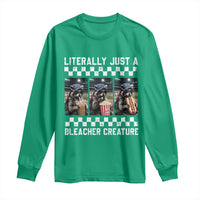 Baseball Raccoon Literally Just a Bleacher Creature Long Sleeve Shirt Funny Trash Panda At Ballfield