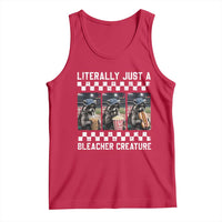 Baseball Raccoon Literally Just a Bleacher Creature Tank Top Funny Trash Panda At Ballfield