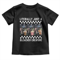 Baseball Raccoon Literally Just a Bleacher Creature Toddler T Shirt Funny Trash Panda At Ballfield