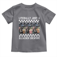 Baseball Raccoon Literally Just a Bleacher Creature Toddler T Shirt Funny Trash Panda At Ballfield
