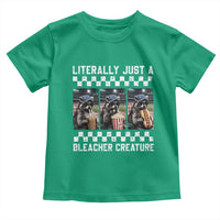 Baseball Raccoon Literally Just a Bleacher Creature Toddler T Shirt Funny Trash Panda At Ballfield