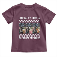 Baseball Raccoon Literally Just a Bleacher Creature Toddler T Shirt Funny Trash Panda At Ballfield