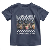 Baseball Raccoon Literally Just a Bleacher Creature Toddler T Shirt Funny Trash Panda At Ballfield