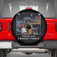 Baseball Raccoon Literally Just a Bleacher Creature Spare Tire Cover Funny Trash Panda Drinking Iced Coffee Ballfield