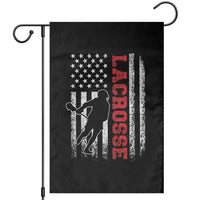 Lacrosse American Flag Lax Men 4th of July Garden Flag