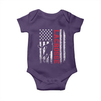 Lacrosse American Flag Lax Men 4th of July Baby Onesie