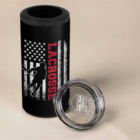 Lacrosse American Flag Lax Men 4th of July 4 in 1 Can Cooler Tumbler