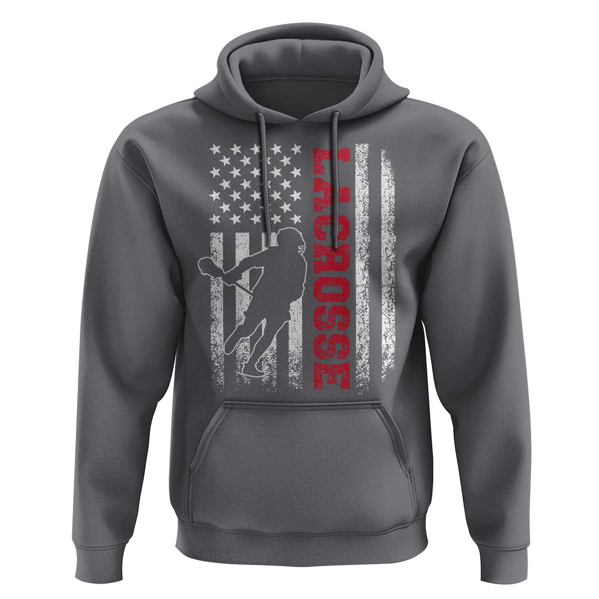 Lacrosse American Flag Lax Men 4th of July Hoodie