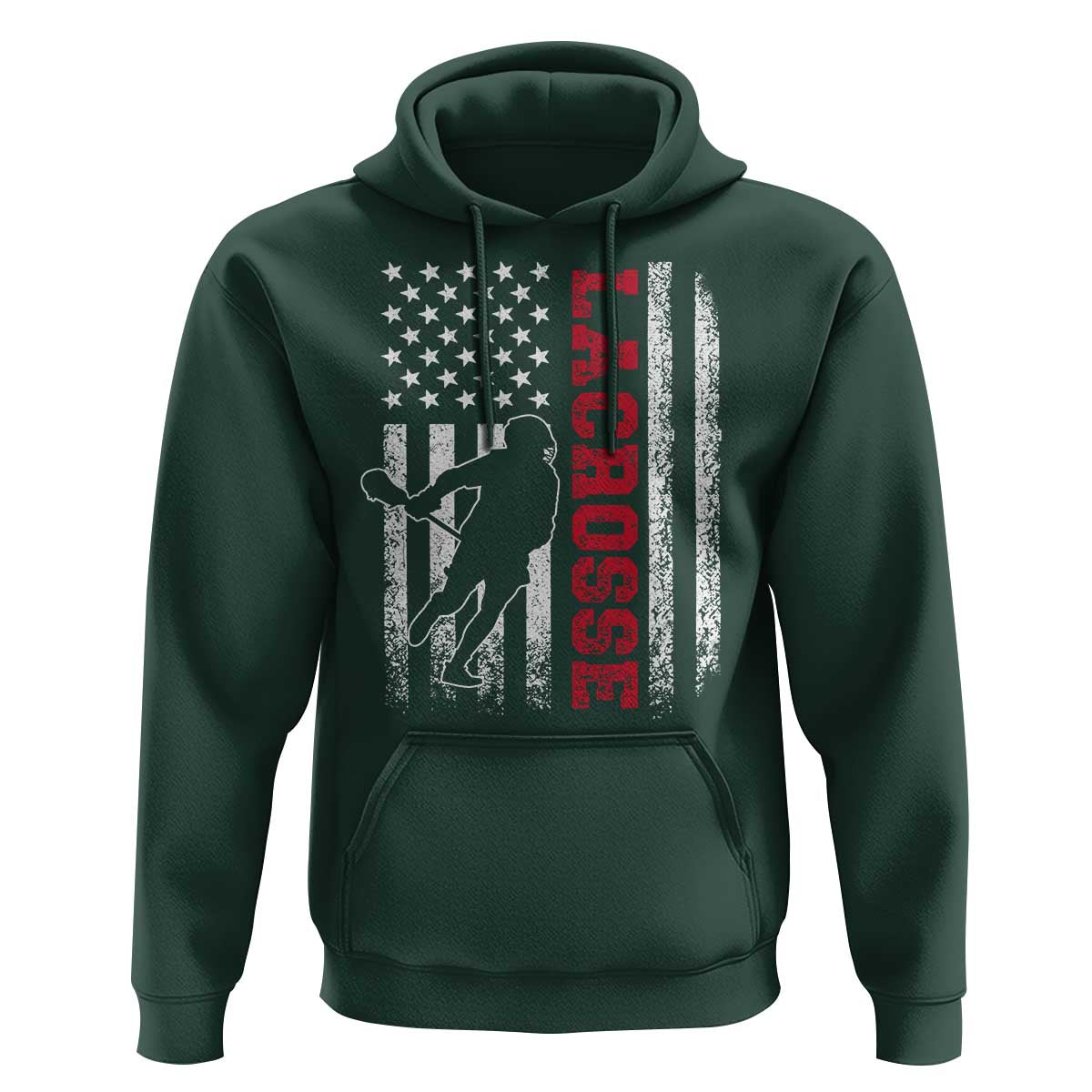 Lacrosse American Flag Lax Men 4th of July Hoodie