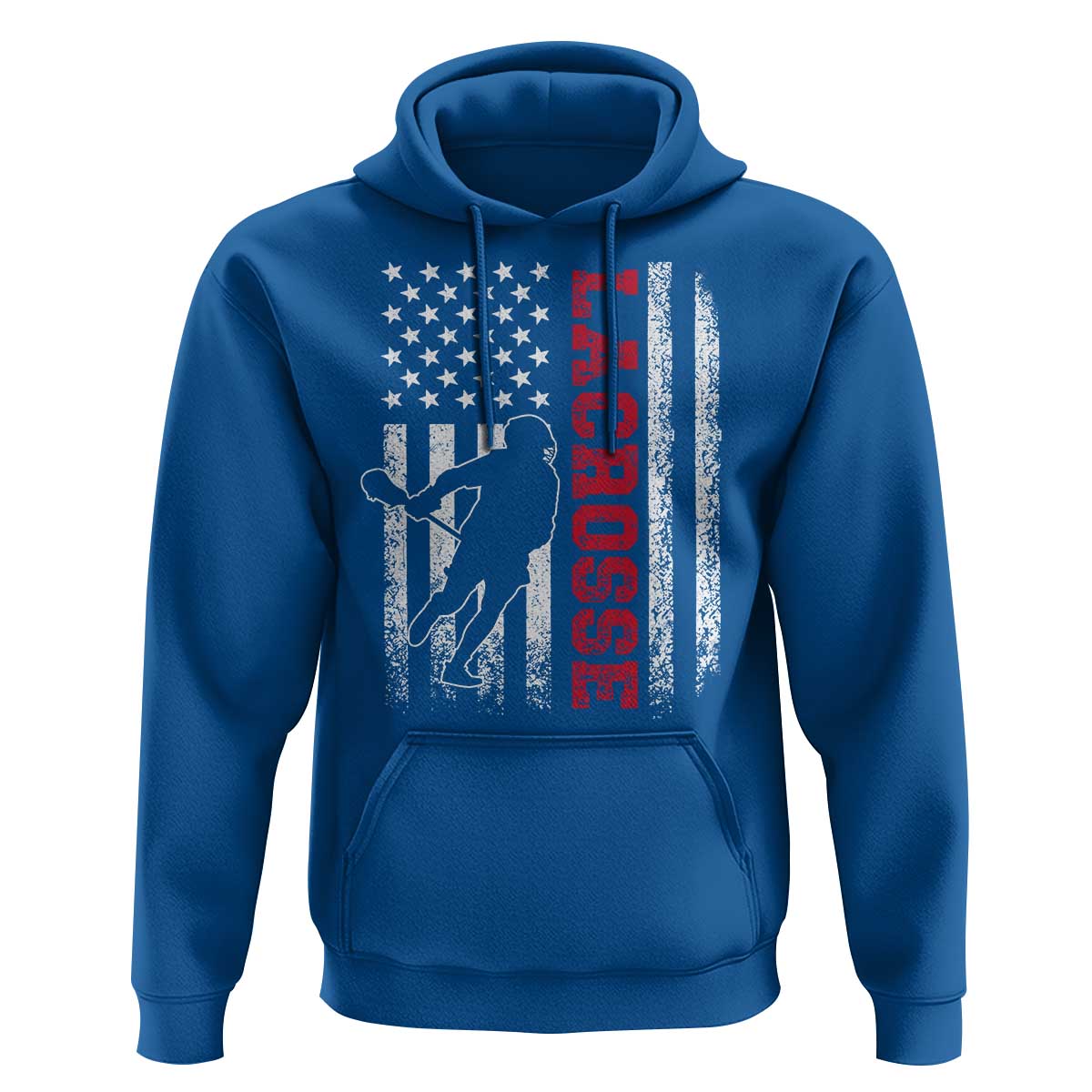 Lacrosse American Flag Lax Men 4th of July Hoodie