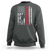 Lacrosse American Flag Lax Men 4th of July Sweatshirt