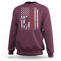 Lacrosse American Flag Lax Men 4th of July Sweatshirt