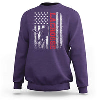 Lacrosse American Flag Lax Men 4th of July Sweatshirt