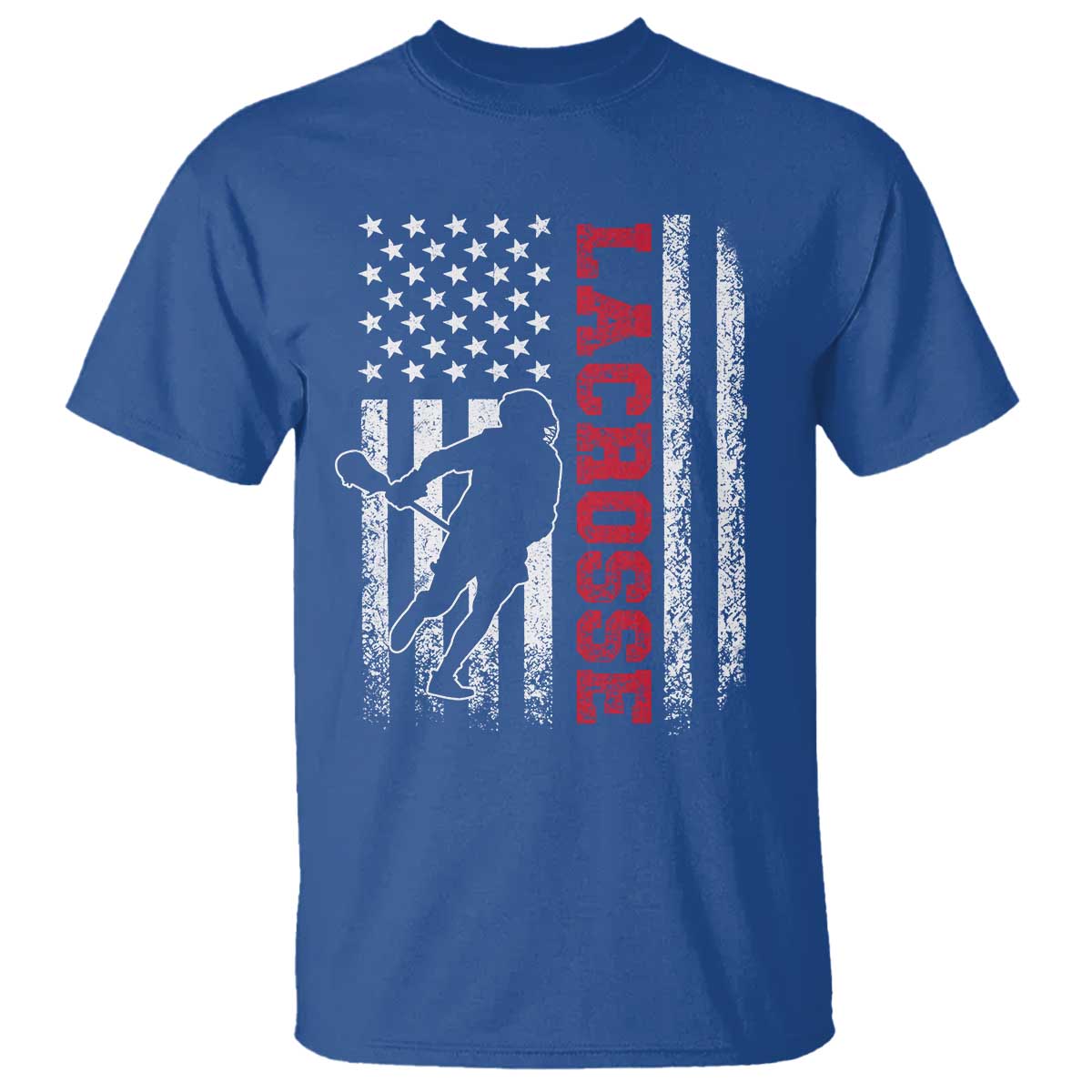 Lacrosse American Flag Lax Men 4th of July T Shirt