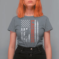 Lacrosse American Flag Lax Men 4th of July T Shirt For Women