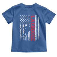 Lacrosse American Flag Lax Men 4th of July Toddler T Shirt