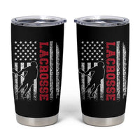 Lacrosse American Flag Lax Men 4th of July Tumbler Cup