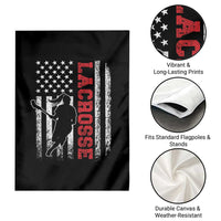Lacrosse American Flag Lax Women 4th of July Garden Flag