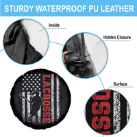 Lacrosse American Flag Lax Women 4th of July Spare Tire Cover