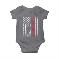Lacrosse American Flag Lax Women 4th of July Baby Onesie