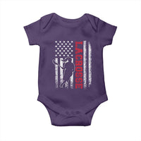 Lacrosse American Flag Lax Women 4th of July Baby Onesie
