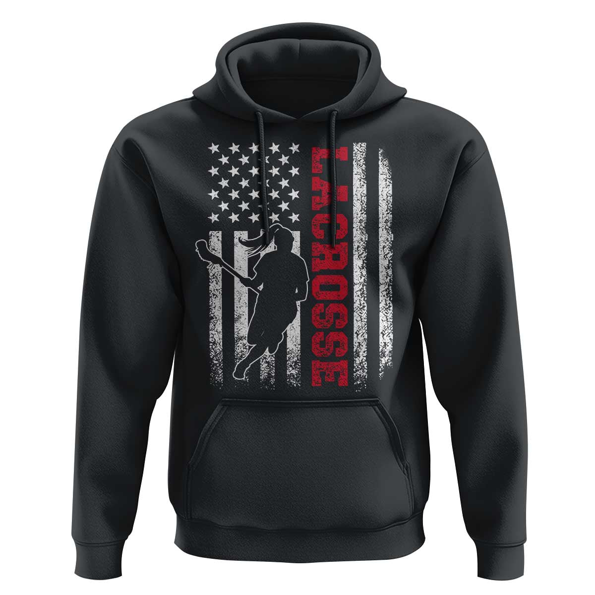 Lacrosse American Flag Lax Women 4th of July Hoodie