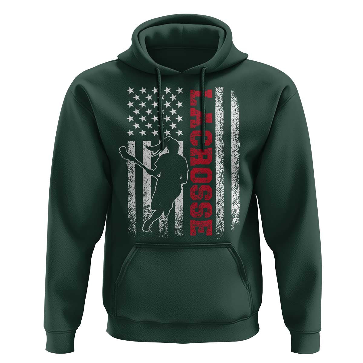 Lacrosse American Flag Lax Women 4th of July Hoodie