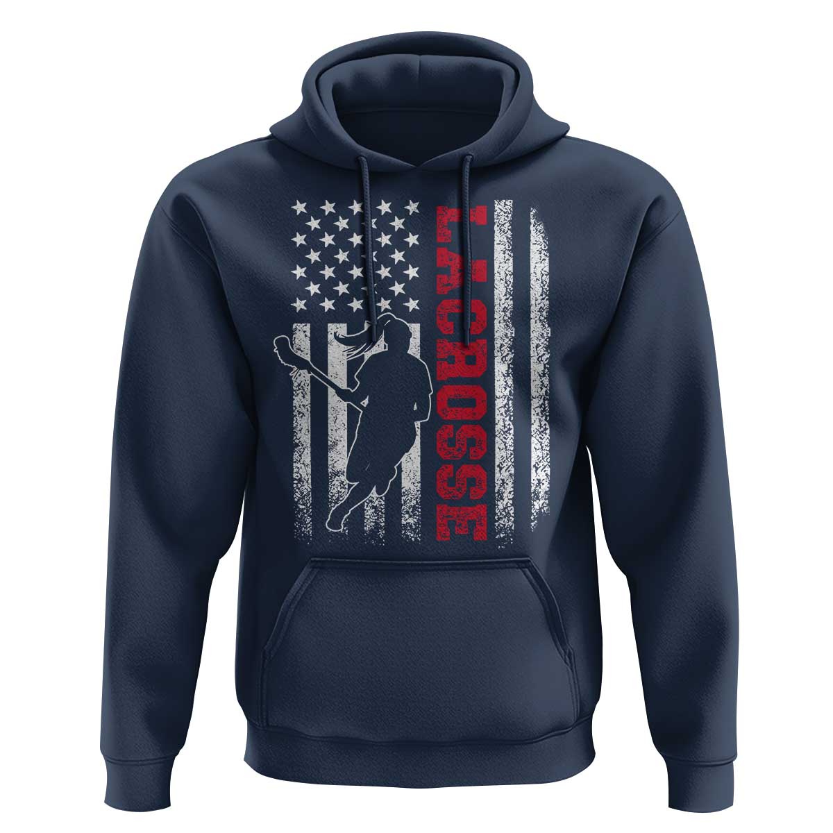 Lacrosse American Flag Lax Women 4th of July Hoodie