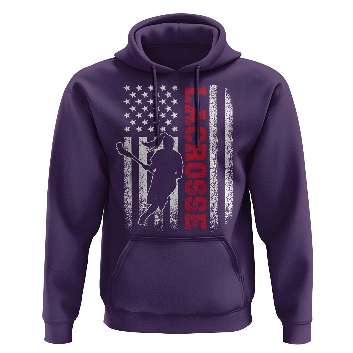 Lacrosse American Flag Lax Women 4th of July Hoodie