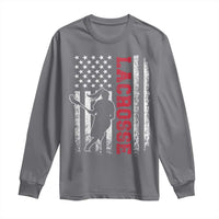 Lacrosse American Flag Lax Women 4th of July Long Sleeve Shirt