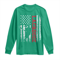 Lacrosse American Flag Lax Women 4th of July Long Sleeve Shirt
