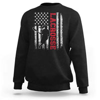 Lacrosse American Flag Lax Women 4th of July Sweatshirt