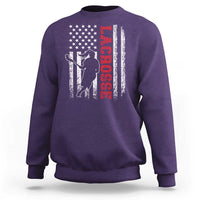 Lacrosse American Flag Lax Women 4th of July Sweatshirt