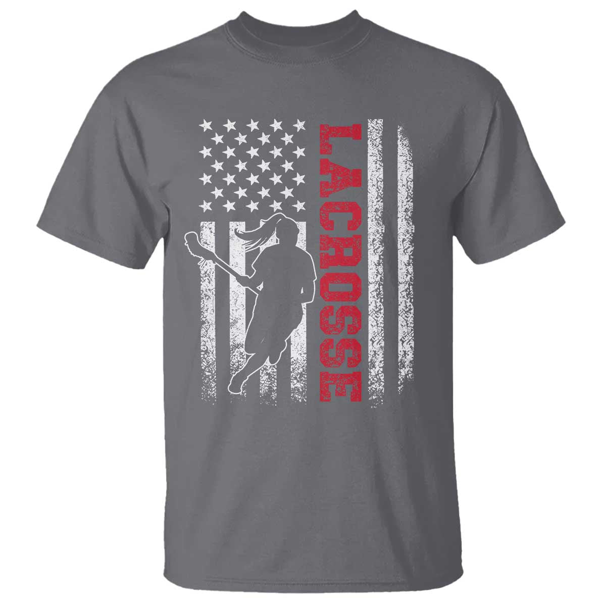 Lacrosse American Flag Lax Women 4th of July T Shirt