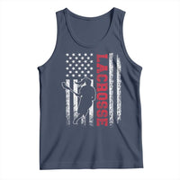 Lacrosse American Flag Lax Women 4th of July Tank Top