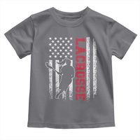 Lacrosse American Flag Lax Women 4th of July Toddler T Shirt