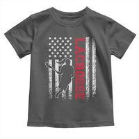Lacrosse American Flag Lax Women 4th of July Toddler T Shirt