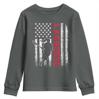 Lacrosse American Flag Lax Women 4th of July Youth Sweatshirt