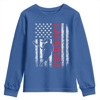 Lacrosse American Flag Lax Women 4th of July Youth Sweatshirt