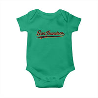 San Francisco Sports Script Retro Baseball Lovers Proud City Baby Onesie